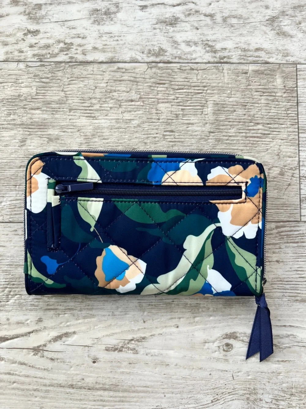 Vera Bradley RFID Turnlock Wallet, Immersed Blooms Performance Twill - Picture 3 of 11